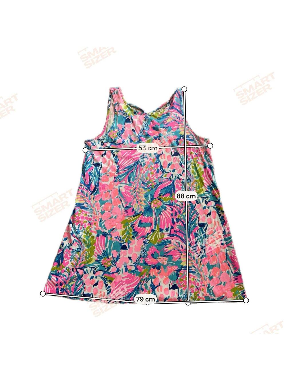 Lilly Pulitzer Kristen Dress in Gumbo Limbo A-Line Tunic Dress Pink Blue Sz XL - Picture 6 of 8